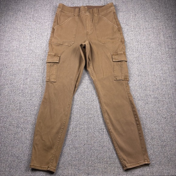 SPANX Pants - SPANX Stretch Twill Ankle Cargo Pants Honey Glow Brown Women Pull On Slim Sz XL